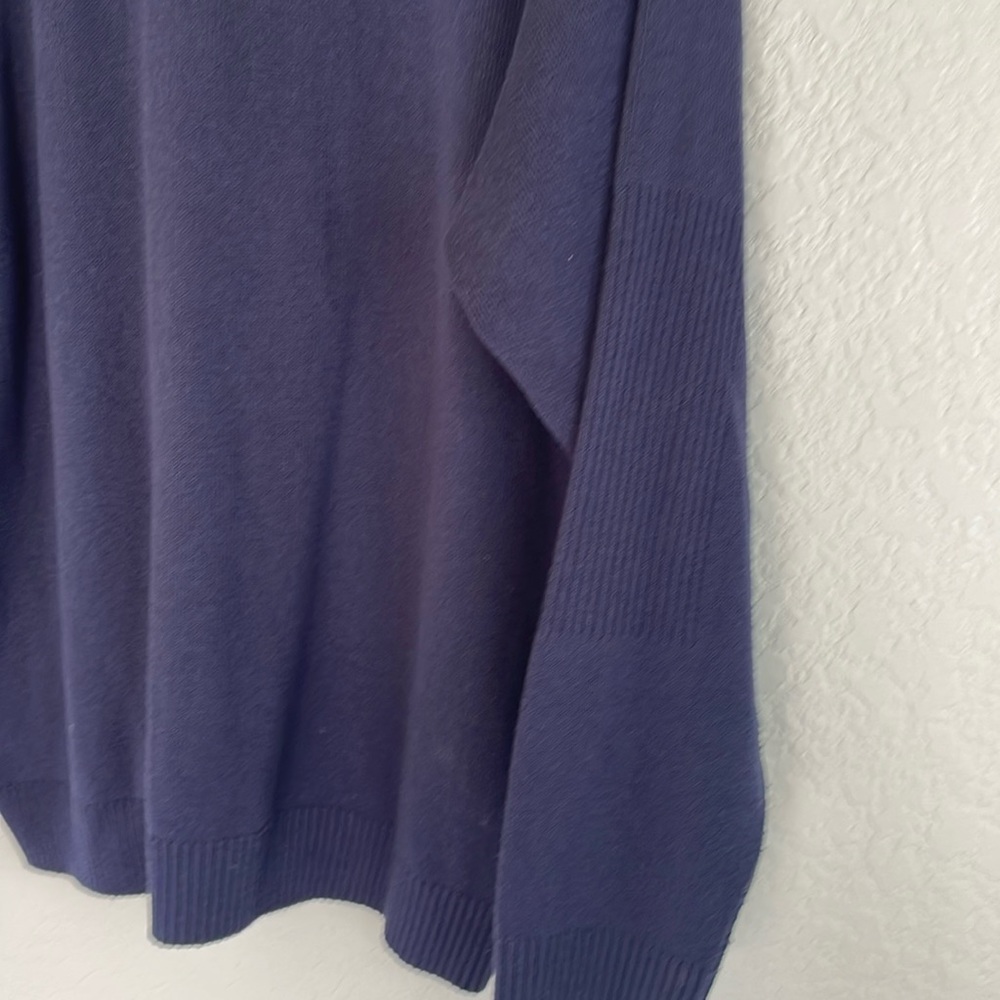 North Fields Scotland Zip Up Striped Sweater Navy Blue XL - Picture 3 of 7